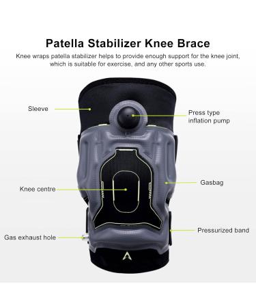 Inflated Knee Compression Brace - Enhance Support & Stability for Sports | S Size - Buy Online on GoSupps.com