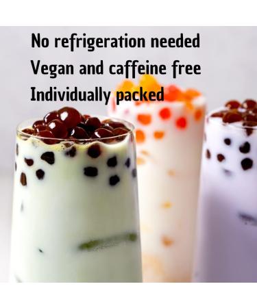 Popping Instant Boba Pearls Bubble Tea Tapioca Balls Vegan - Real Fruit Juice Flavors - Party Kit Drink & Dessert Topping - Single Serve Travel Size - Individual Packages - Mango, Passion Fruit, Pineapple, Orange, Pink Lemonade, Watermelon - Buy Online on GoSupps.com