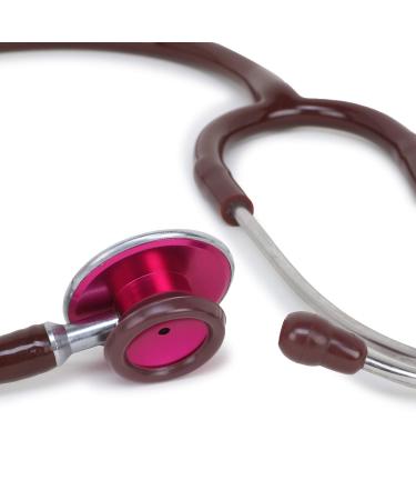 Buy Lightweight Acoustic Stethoscope for Doctors & Medical Students - Adult Size Flexible Tube Soft Ear Knobs - Micro Al in Chocolate - Buy Online on GoSupps.com