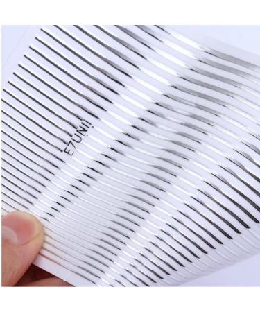 Line Nail Art Stickers Decals Metal Line Nail Supply Nail Decals Metal Stripe Lines Design Nail Decoration Accessory Silver - Buy Online on GoSupps.com
