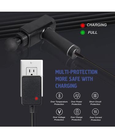 24V/25V Massage Gun Charger Adapter | Deep Tissue Massager Power Cord | AC/DC Charger for Fascia Gun (Not for 12V/16.8V Models) - Buy Online on GoSupps.com