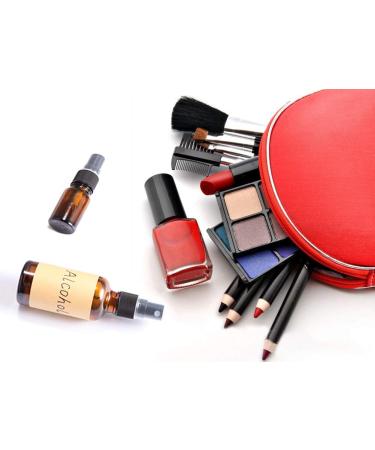 Nuts Ot Nuts Braunglas Spray Bottle Set - Glass 4x50ml & 4x10ml Atomizers with Funnel & Label Stickers | Fine Fog Spray for Essential Oils & Perfumes - Buy Online on GoSupps.com