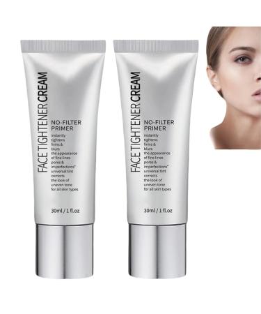 Face Tightener No-Filter Primer, Instant Face Tightener, Blurring Face Primer for Face Before Makeup, Skin Tightener Primer Face Makeup, Long Lasting Power Grip Formula (2 PCS)