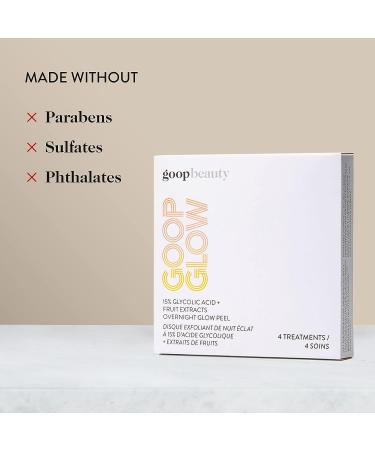 goop Beauty 15% Glycolic Acid Overnight Peel Exfoliating Pads - 12 pack | Refines, Retexturizes, Brightens for Glowing Skin | Paraben & Silicone Free - 12 Count - Buy Online on GoSupps.com