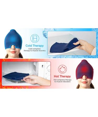 Migraine Ice Head Wrap Flexible Migraine Reliief Caap Comfortable and Stretchable Migraine Reliief Caap for Puuffy Eyes Tension Sinus and Stress elief - Buy Online on GoSupps.com