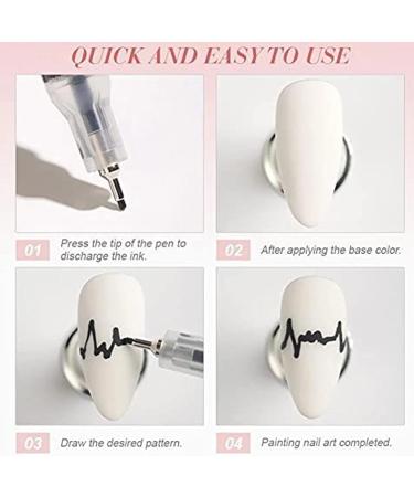 1/4pcs Nail Art Painting Pen Set - Quick Dry Acrylic Graffiti Pens for DIY Nail Beauty - 1mm Tip for Acrylic Natural & Gel Nails (4 Colors) - Buy Online on GoSupps.com