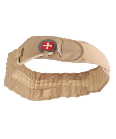 Shop Lumbar Traction Belt Inflatable - Lower Back Support Brace with Hand Pump | Khaki - International Shipping Available - Buy Online on GoSupps.com