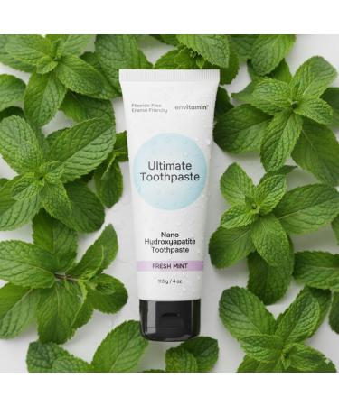 Fluoride Free Nano Hydroxyapatite Ultimate Toothpaste for Remineralizing Enamel & Sensitive Relief Whitening Antiplaque SLS Free Fresh Mint 4 oz (1 Tube Fresh Mint) Fresh Mint 4 Ounce (Pack of 1) - Buy Online on GoSupps.com