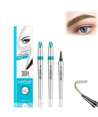 Arch Define 3D Microblading 4-tip Eyebrow Pen ArchDefineBlapee Eyebrow Microblading Pen - Eyebrow Pencil Blapee Micro 4 Point Brow Pen Atikisoi Eyebrow Pencil Brow Pencil Long-Lasting (Light Brown)