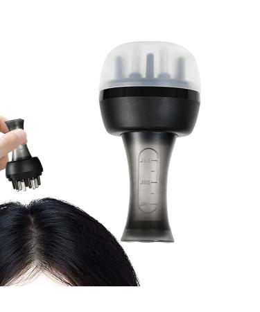 Peigne applicateur de cuir chevelu applicateur d'huile capillaire pour cuir chevelu | Applicateur d'huile pour cuir chevelu Applicateur de liquide multifonctionnel pour cuir chevelu applicateur d'hu Noir