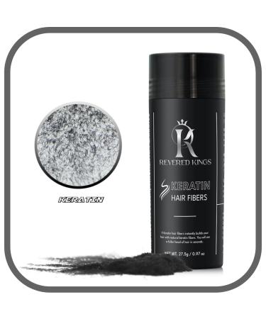 Black Hair Fibers - Extra Large 27.5g Bottle | Hair Building Fibers with Biotin for Thinning Hair & Bald Spots | Long Lasting & Undetectable Solution - Buy Online on GoSupps.com