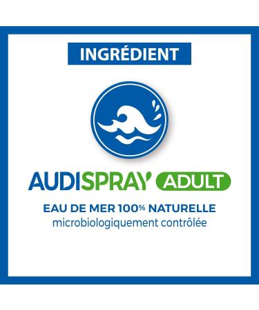 AUDISPRAY ADULT Regular hygiene of the ear 100 natural purified seawater made in France spray 50 ml 2 pieces - Buy Online on GoSupps.com