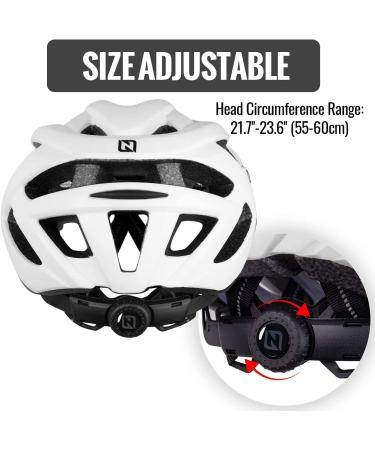 NHH Adult Bike Helmet - Lightweight CPSC-Compliant Cycling Helmet for Men and Women - Matte-White - Buy Online on GoSupps.com