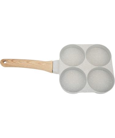 Qyebavge 4 Hole Nonstick Egg Hamburger Frying Pan Mini 4-Cup Omelette Pan with Handle for Universal Flat Bottom Induction Cooker - Buy Online on GoSupps.com