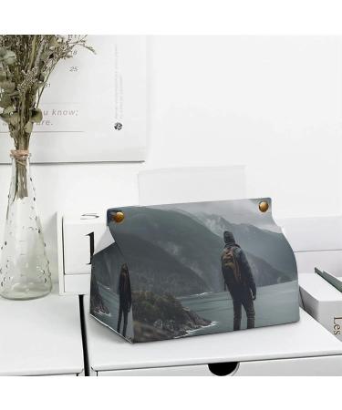 Tissue Box Cover Tissue Box Holder Sea and Mountains Print Tissue Holder Travel Tissue Packs Facial Paper Holder Decorative Holder - Buy Online on GoSupps.com