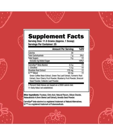 Pre-Workout Powder Berry Blast - Energy Boost with Creatine 150mg Caffeine & Beta-Alanine | 25 Servings - International Shipping - Buy Online on GoSupps.com