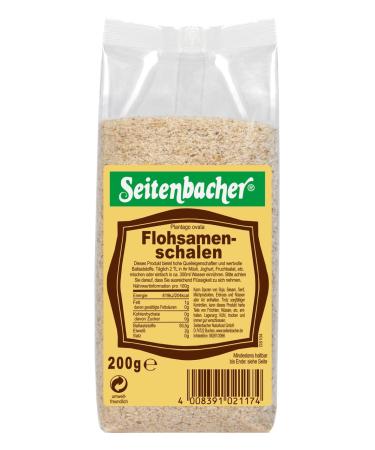 Seitenbacher Psyllium husks I Plantago ovata I Pure I Intestinal Cure I Weight Management I Diet I Egg Substitute I (1 x 200g)