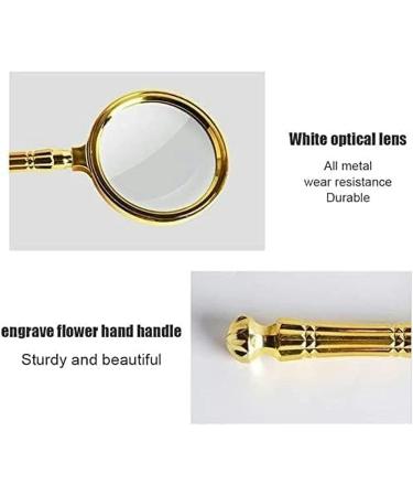 Portable Magnifiers 10X Metal Engrave Flower Handheld Magnifier Optical Lens Detachable Reading Loupe Full of Stars - Buy Online on GoSupps.com