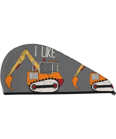 I Like Big Digger Microfiber Hair Towel | Soft Super Absorbent Coral Velvet Wrap for Long Curly Thick Hair - Quick Drying Hair Cap for Women - Buy Online on GoSupps.com