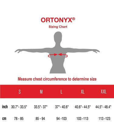 ORTONYX Sternum & Thorax Support Chest Brace - Rib Fracture & Open Heart Surgery Recovery - Adjustable Black Medium (33.5-37 - Buy Online on GoSupps.com
