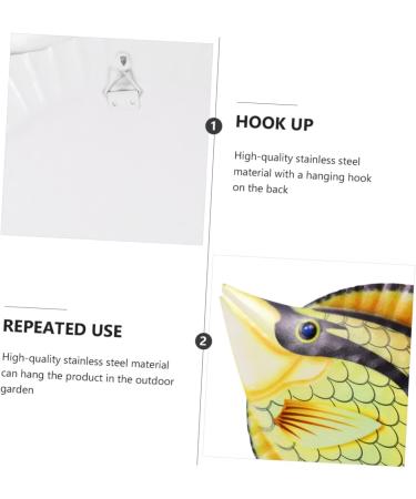 Zerodeko 2pcs Decorative Fish Wall Hanging Ocean Fish Iron Fish Hanging 30X17cmx2pcs Yellowx2pcs - Buy Online on GoSupps.com