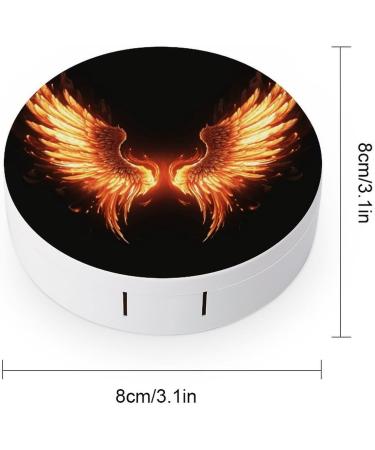Fire Angle Wings Print Contact Lens Case - Travel Care Box for Lenses | International Shipping Available - Buy Online on GoSupps.com