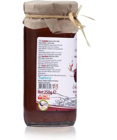 ATIYE LACIN Plum Marmalade (Erik Marmelati) | Made by 100% Natural Hand-picked Plum | Preservative Colorant Thickener Additive Free | No Refined Sugar Made by Beet Sugar | 100% Vegan | 250 gr - Buy Online on GoSupps.com