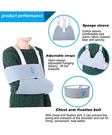 Sonew Arm Sling Shoulder Immobilizer & Rotator Cuff Support Brace | Adjustable Elbow Support for Men & Women - International Shipping Available - Buy Online on GoSupps.com