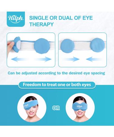 Hilph Heated Eye Mask for Dry Eyes Microwave Activated Warm Eye Compress for Dry Eyes Blepharitis & Stye Eye Treatment Microwave Eye Mask Moist with Pastable Inner Pack for Puffy Eyes Blue-removable - Buy Online on GoSupps.com