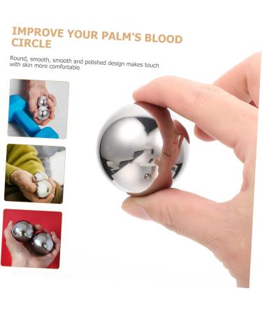 Homsfou Stainless Steel Handballs - Stress Relief & Massage Toys - Handmade Metal Sports Balls for Kids & Adults - Buy Online on GoSupps.com