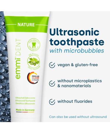 Emmi-dent Ultrasonic Toothpaste with Nano-Bubbles (Nature Extra Mild with no Fluoride 5 Pack) - Buy Online on GoSupps.com
