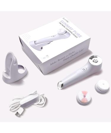 SUNMAY Electric Facial Cleansing Brush - Rechargeable Face Scrubber | IPX7 Waterproof & 4 Modes | Exfoliating and Massaging Brush Heads - Buy Online on GoSupps.com