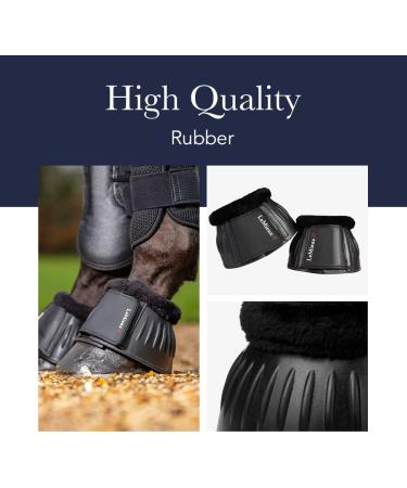 LeMieux Black Rubber Bell Overreach Horse Boots - Protective Gear and Training Equipment - Equine Boots Wraps & Accessories Medium Black Rubber Bell - Buy Online on GoSupps.com