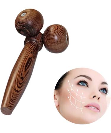Wooden Face Massager Handheld Body Calf Massager Roller Massager Beauty Tool for V Kneading - Buy Online on GoSupps.com