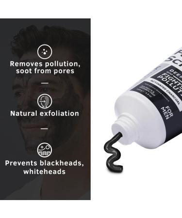 Ustraa Face Scrub for Men - Exfoliating & Detoxifying - 100g with Activated Charcoal Volcanic Sand & Walnut Granules - Fights Blackheads - All Skin Types - Buy Online on GoSupps.com