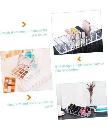 STOBAZA Acrylic Display Risers Acrylic Eyeshadow Organizer Storage Holder Makeup Box Lip Gloss 25x9cm Transparent Color - Buy Online on GoSupps.com