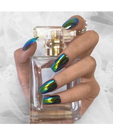 Sethexy Shiny Ballerina False Nails - Full Coverage Coffin Acrylic Nail Tips for Women & Girls - Discoloration Resistant - Buy Online on GoSupps.com