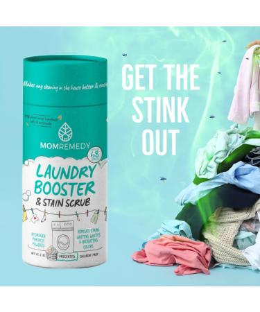MomRemedy Laundry Booster & Stain Remover - Oxygen Whitener for Bright Whites & Colors - Chlorine Bleach Free Cleaning Scrub - Buy Online on GoSupps.com