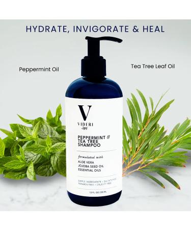 Sulfate Free Keratin Shampoo | Peppermint & Tea Tree Anti-Frizz | Nourishing Aloe Vera & Jojoba | 12 fl oz - Buy Online on GoSupps.com