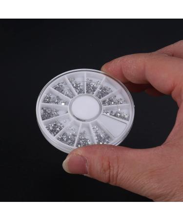 Scalewbin Silver rhinestones boxes Crystal nail manicure Nail 1.5 MM wheel - Buy Online on GoSupps.com