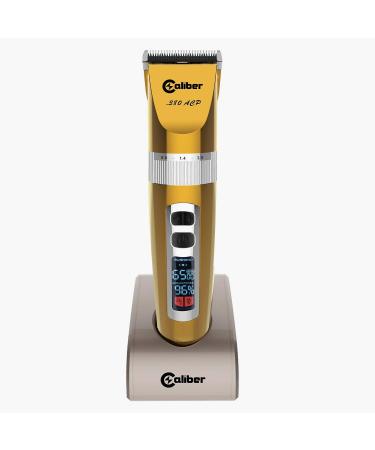.380 ACP Adjustable Clipper - Professional Barber & Stylist Electric Clippers - Quiet Hair & Beard Cutting - LED Battery & Oil Indicator - Men's Cordless Trimmers - Gold