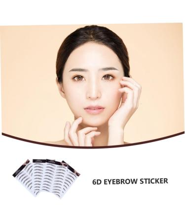 FRCOLOR 8 Pcs Eyebrow Stickers Black Makeup Eyebrow Transfer Tattoos Artificial Eyebrow 4d Make up Mold - Buy Online on GoSupps.com