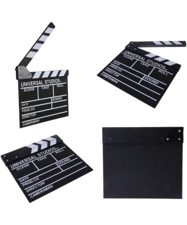 12x11 Wooden Hollywood Movie Clap Board - Black & White Film Clapper Accessory - Buy Online on GoSupps.com
