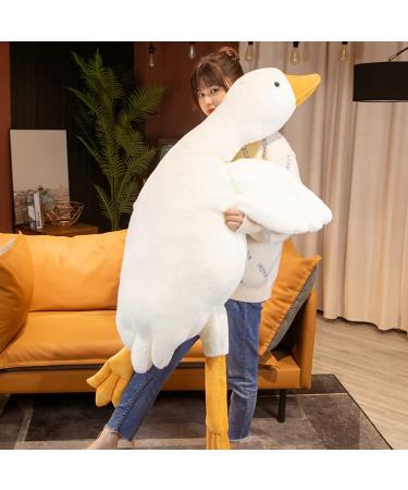50-160CM Huge Goose Plush Toys Big Duck Doll Soft Stuffed Animal Sleeping Pillow Cushion for Kids and Girls (90CM)