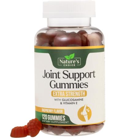 Glucosamine Gummies Extra Strength Joint Support Gummy with Vitamin E - Naturally Assists Cartilage & Flexibility - Best Support Chew for Men and Women - 120 Gummies 120 Count (Pack of 1)