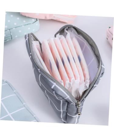 STOBAZA 6pcs Pink Pouch Towel Makeup Purse Coin Bags - Grey, Nursing Zippered Wallet, Outdoor Menstrual Capacity, Portable Storage - Leaves Napkin Office Pad - Buy Online on GoSupps.com