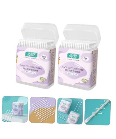 MERRYHAPY Cotton Swab Double-Headed Ear Cleaning Sticks - 2 Boxes of Cosmetic Care Buds for Perfect Ear Hygiene - Buy Online on GoSupps.com