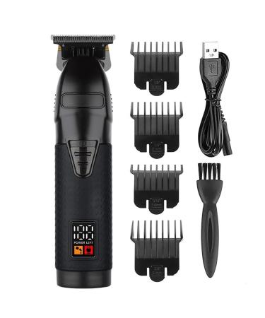 Pro Hair Clipper Hair Finishing Electric Hair Clipper Digital Display High Power Hair Clipper Razor S11 Electric Grass Trimmer for Men Barber(Color:Black)
