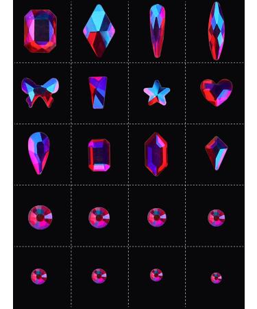 EBANKU Flat Back Nail Art Rhinestone - Professional Fluorescent Purple Nail Jewel for Nail Craft - Buy Online on GoSupps.com