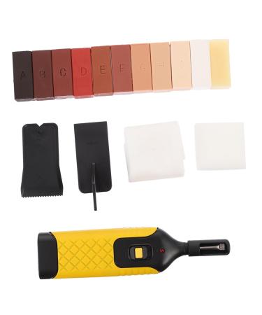 FOMIYES 1 Floor Repair Tools Wood Color Wax Repair Kit Design for Laminate Floor Furniture Gap Repairing Surface Repair Kit Floor Gap Repairing Tool Cabinet Tools Plastic Set Keel